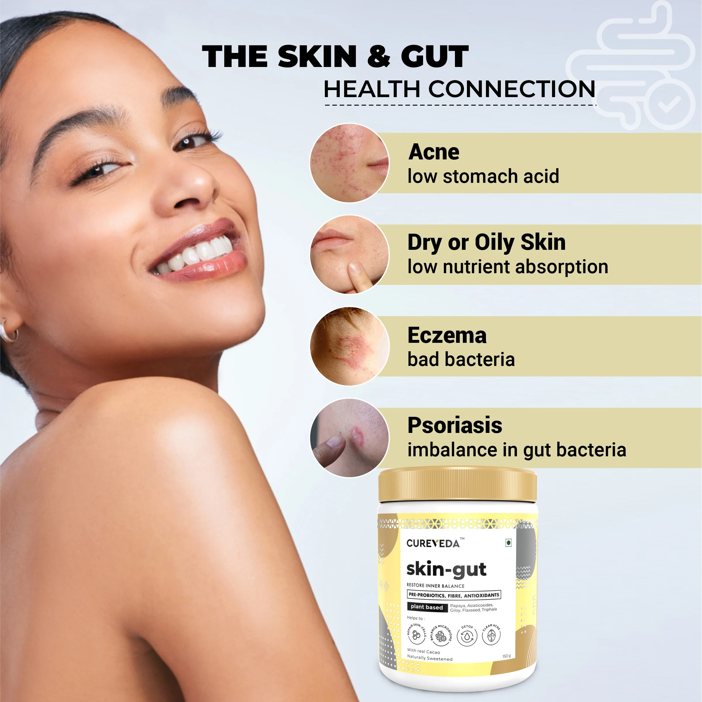 Cureveda Skin-gut with Pre-probiotics - Image 7